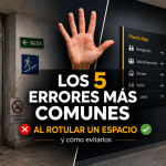 Errores comunes al rotular un espacio comparando carteles improvisados con señalética corporativa profesional