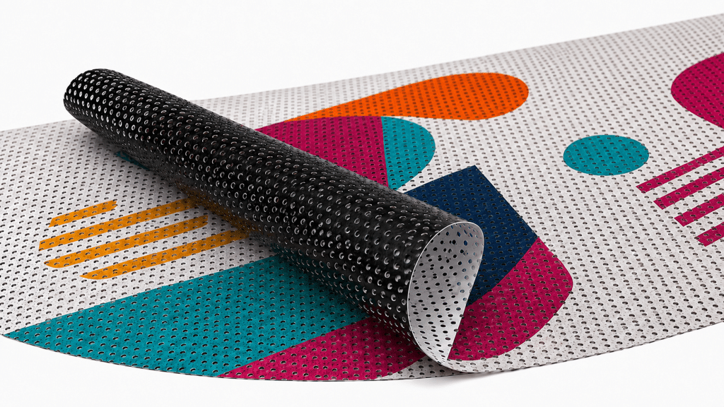 Vinilo microperforado impreso para cristales, escaparates y superficies publicitarias